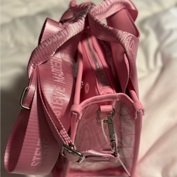 Steve Madden Pink Quilted Transparent Tote - Picture 2 of 4